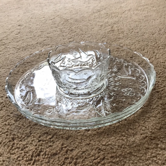 Vintage Spring Garden Chip & Dip Set by INDIANA GLASS - Picture 11 of 11